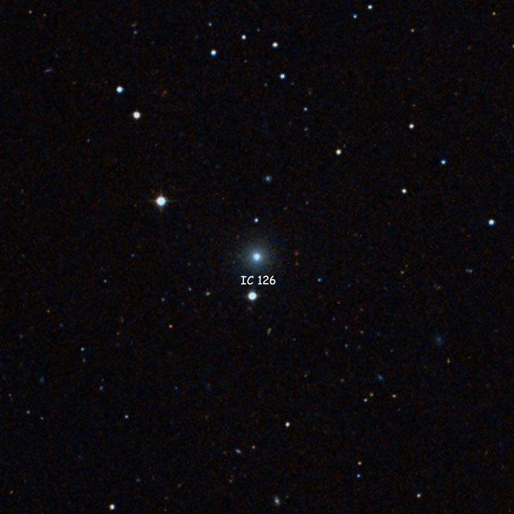 DSS image of region near lenticular galaxy IC 126