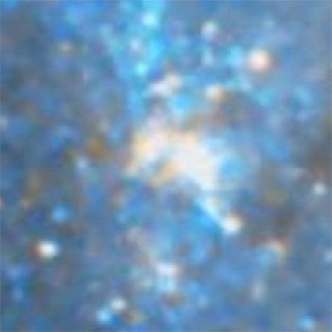 DSS image of region near emission nebula IC 135, in M33