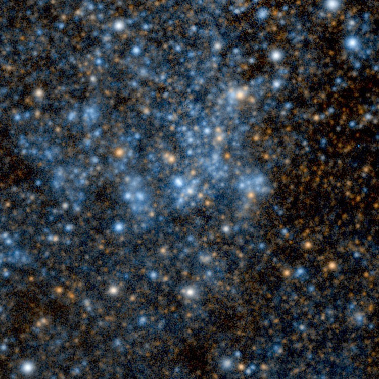 PanSTARRS image of region near open cluster IC 136, in M33