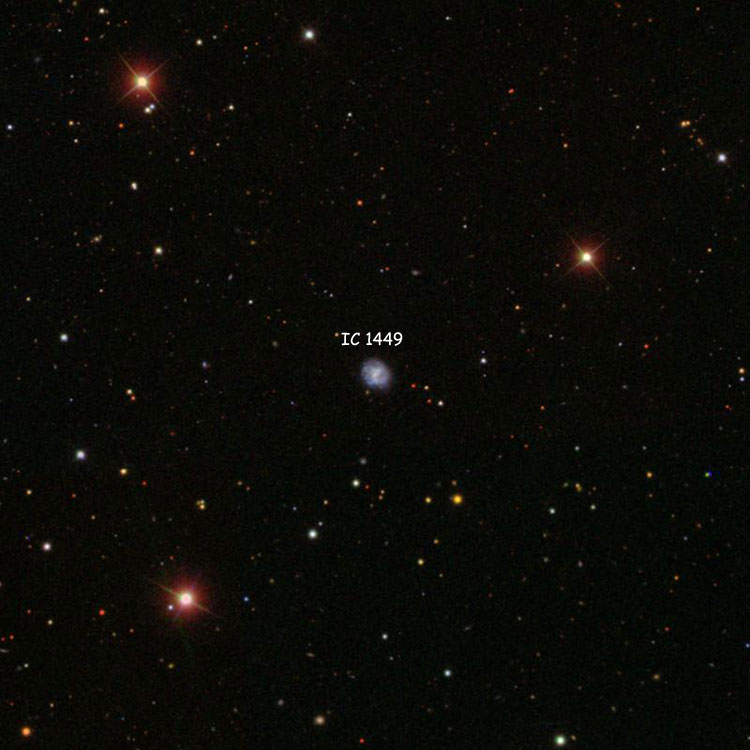 SDSS image of region near spiral galaxy IC 1449