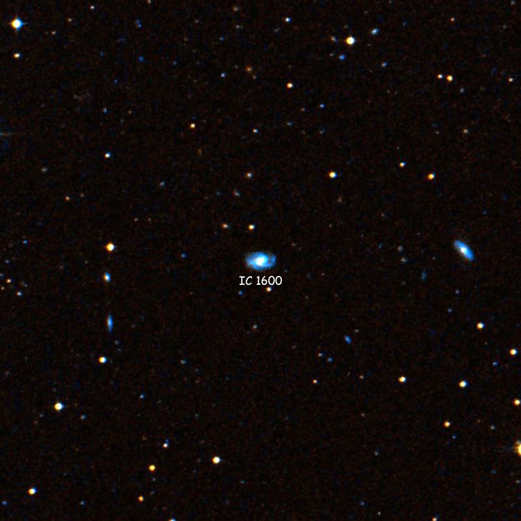 DSS image of region near spiral galaxy IC 1600