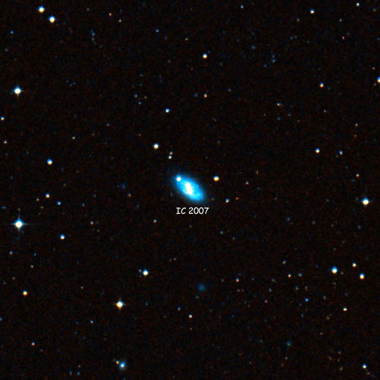 DSS image of region near spiral galaxy IC 2007