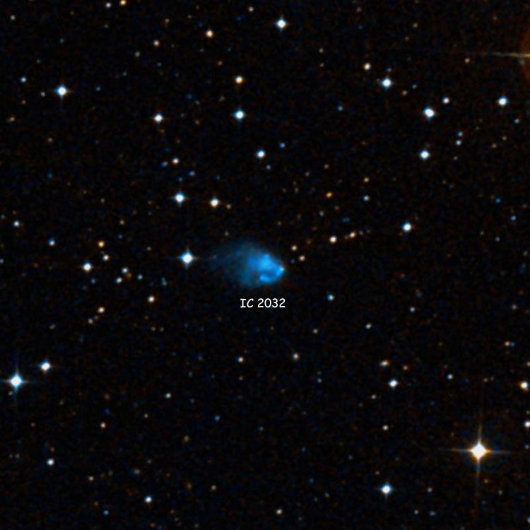 DSS image of region near irregular galaxy IC 2032