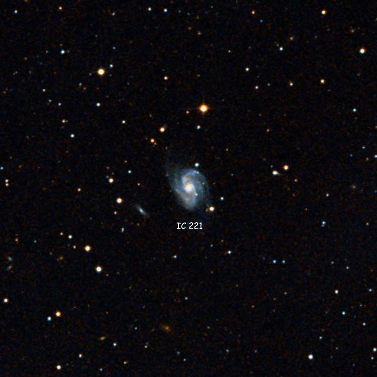 DSS image of region near spiral galaxy IC 221