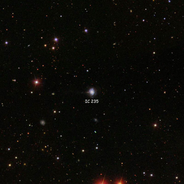 SDSS image of region near spiral galaxy IC 235