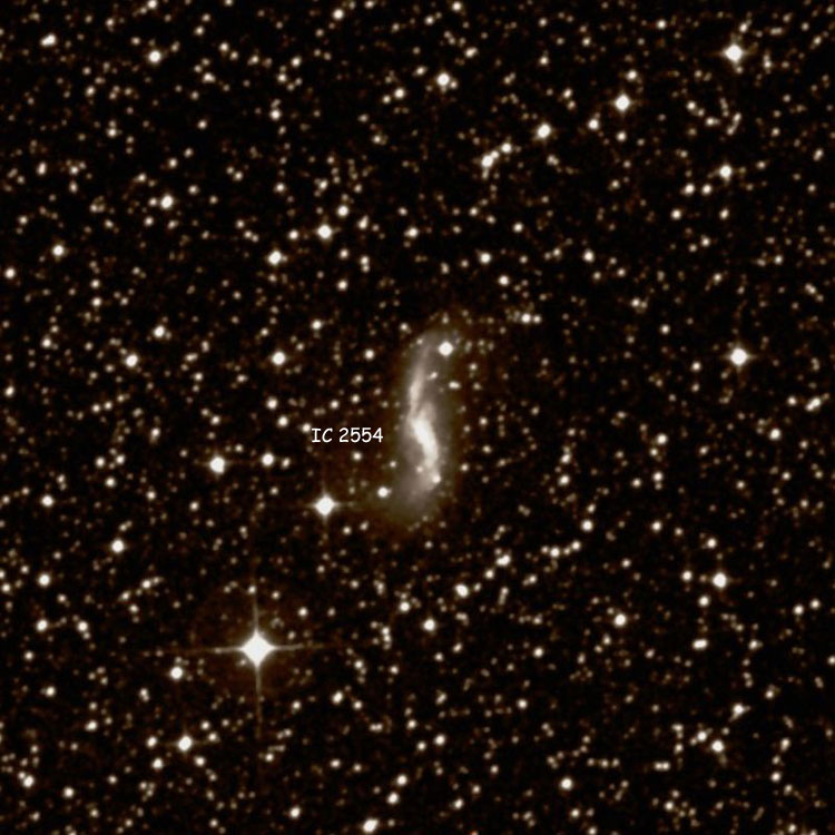 DSS image of region near spiral galaxy IC 2554