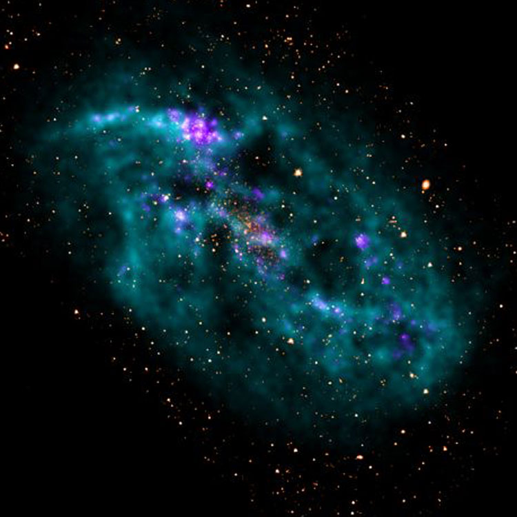 THINGS image of spiral galaxy IC 2574, also known as the Coddington Nebula