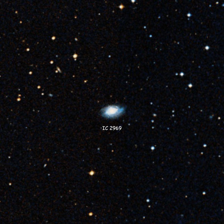 DSS image of region near spiral galaxy IC 2969