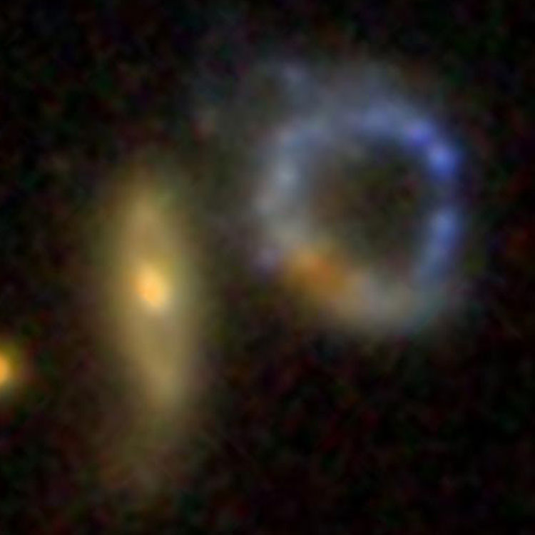 SDSS image of the pair of ring galaxies listed as IC 298, and also known as Arp 147