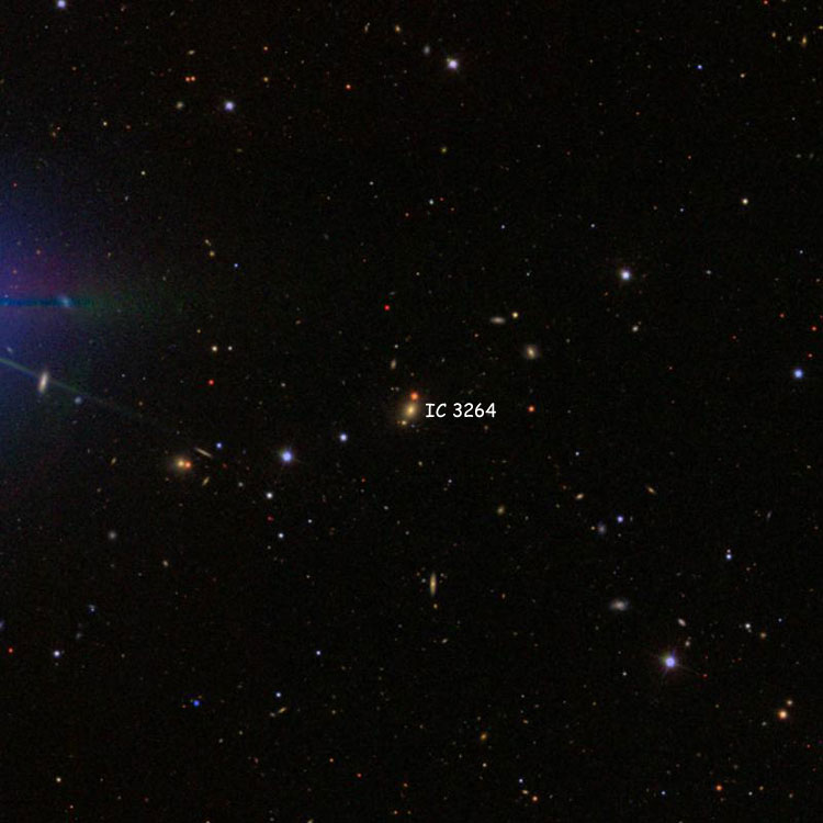 SDSS image of region near elliptical galaxy IC 3264