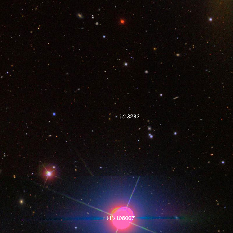 SDSS image of region near the star listed as IC 3282