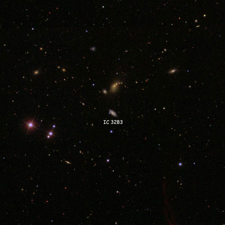 SDSS image of region near spiral galaxy IC 3283