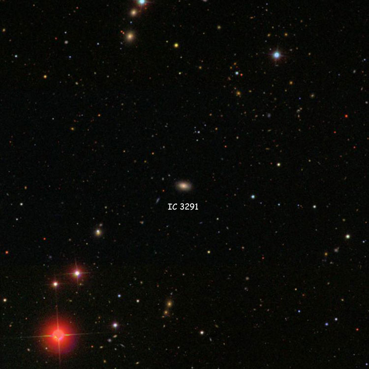SDSS image of region near elliptical galaxy IC 3291