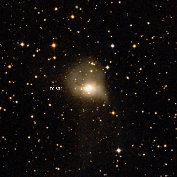DSS image of region near spiral galaxy IC 334