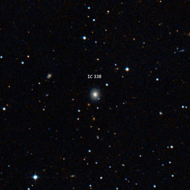 DSS image of region near spiral galaxy IC 338