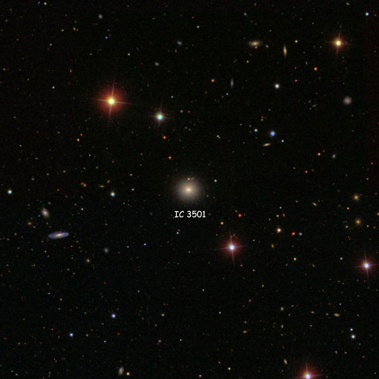 SDSS image of region near lenticular galaxy IC 3501