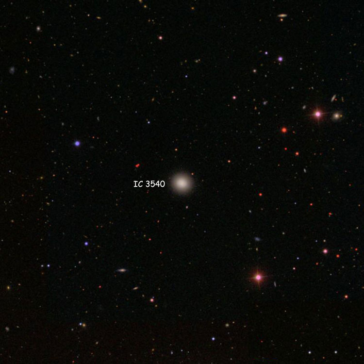 SDSS image of region near lenticular galaxy IC 3540