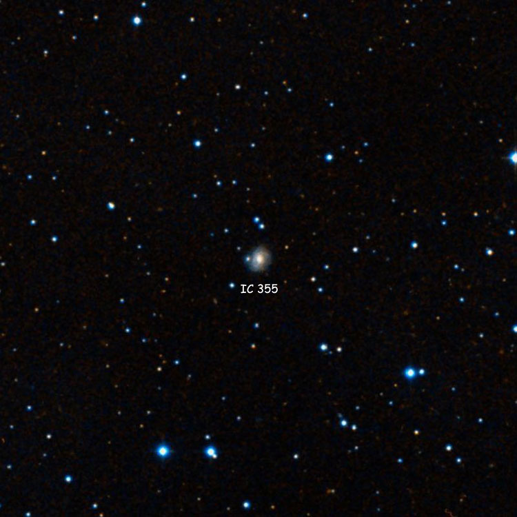 DSS image of region near spiral galaxy IC 355