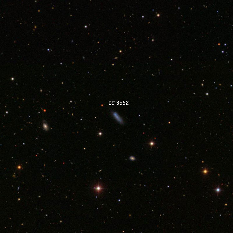 SDSS image of region near irregular galaxy IC 3562