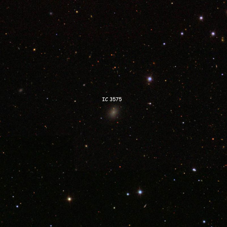 SDSS image of region near elliptical galaxy IC 3575