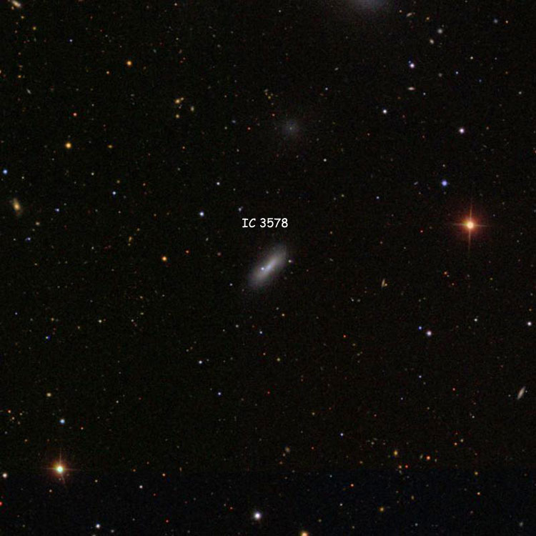 SDSS image of region near lenticular galaxy IC 3578