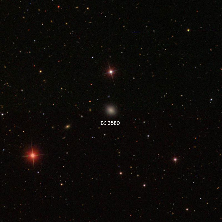 SDSS image of region near elliptical galaxy IC 3580