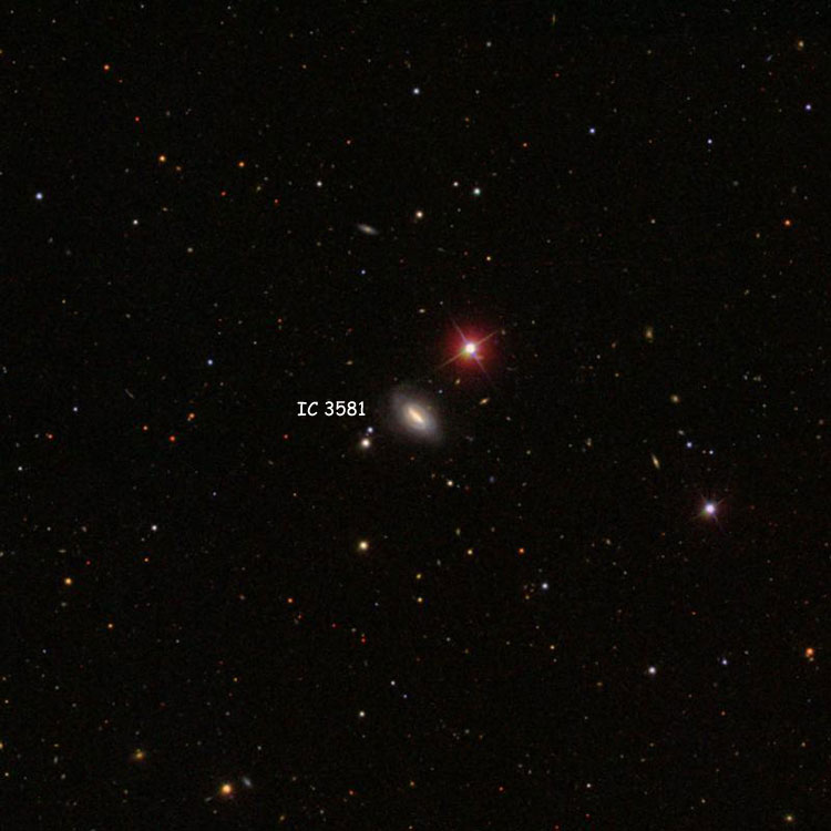 SDSS image of region near spiral galaxy IC 3581