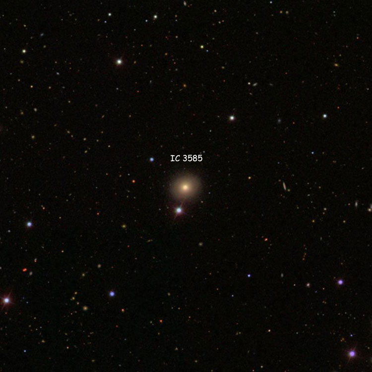 SDSS image of region near lenticular galaxy IC 3585