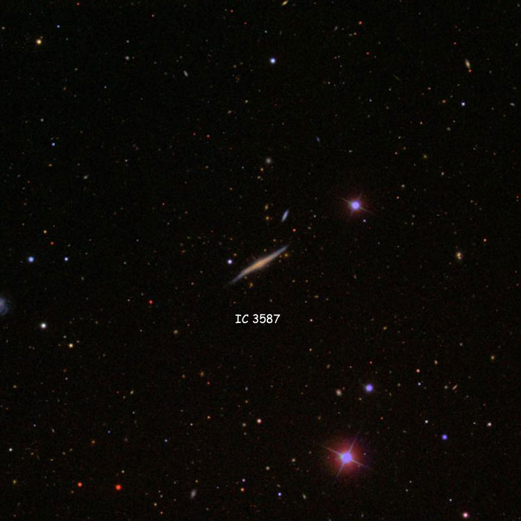 SDSS image of region near spiral galaxy IC 3587