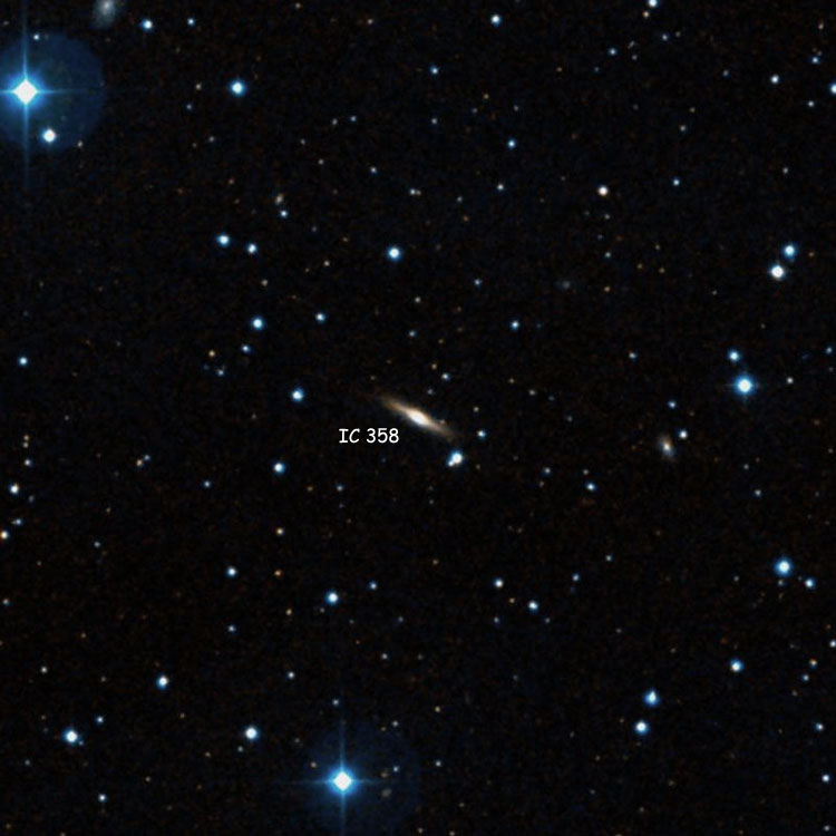 DSS image of region near lenticular galaxy IC 358