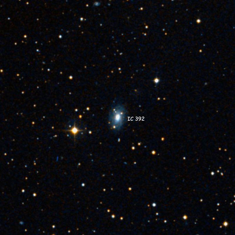DSS image of region near spiral galaxy IC 392