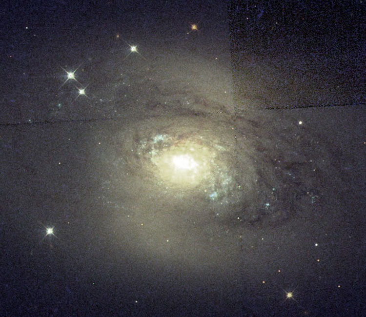 'Raw' HST detail of spiral galaxy IC 396