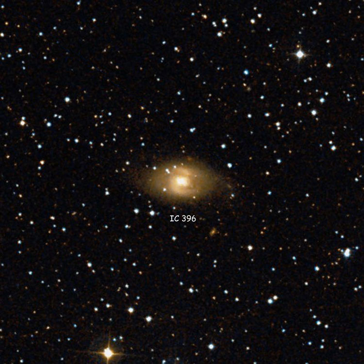 DSS image of region near spiral galaxy IC 396