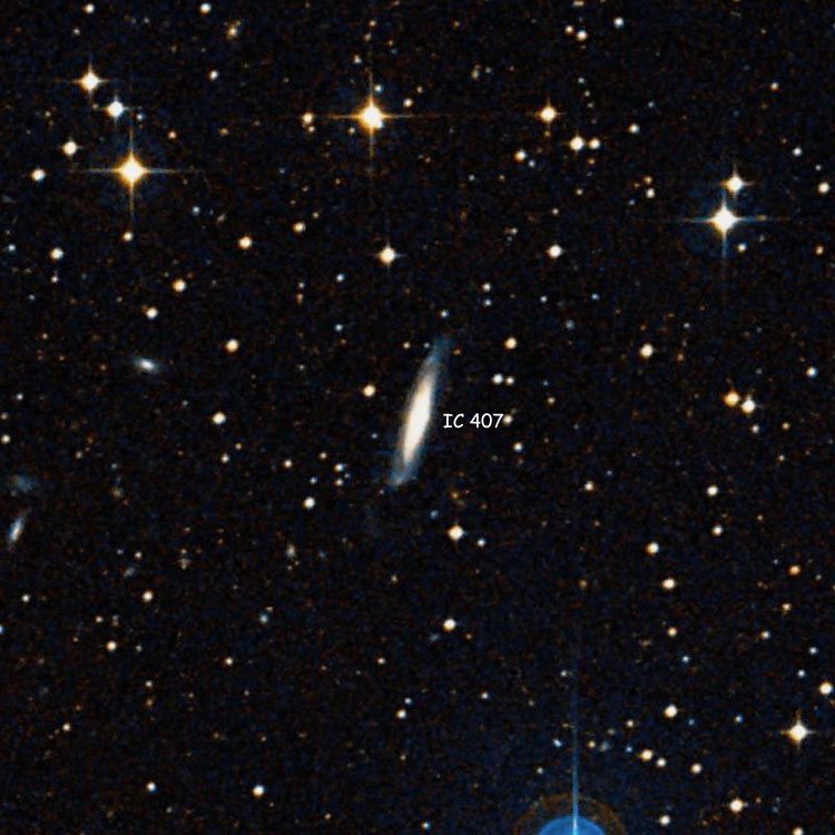 DSS image of region near spiral galaxy IC 407