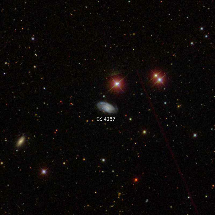 SDSS image of region near spiral galaxy IC 4357