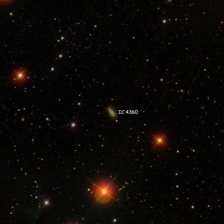 SDSS image of region near spiral galaxy IC 4360