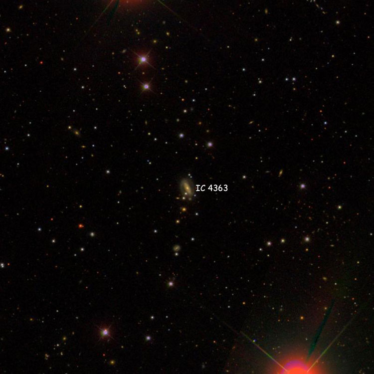 SDSS image of region near spiral galaxy IC 4363