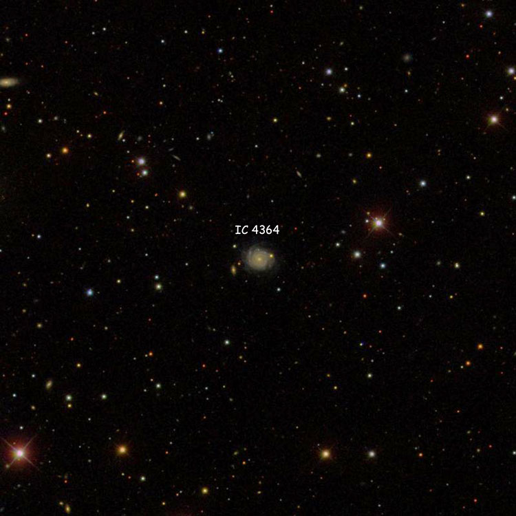 SDSS image of region near spiral galaxy IC 4364