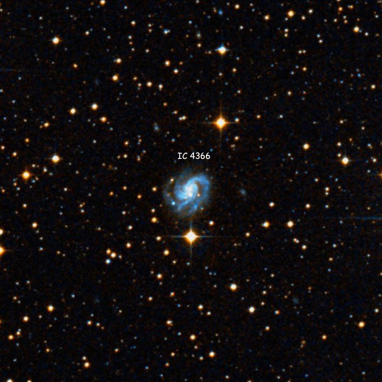 DSS image of region near spiral galaxy IC 4366