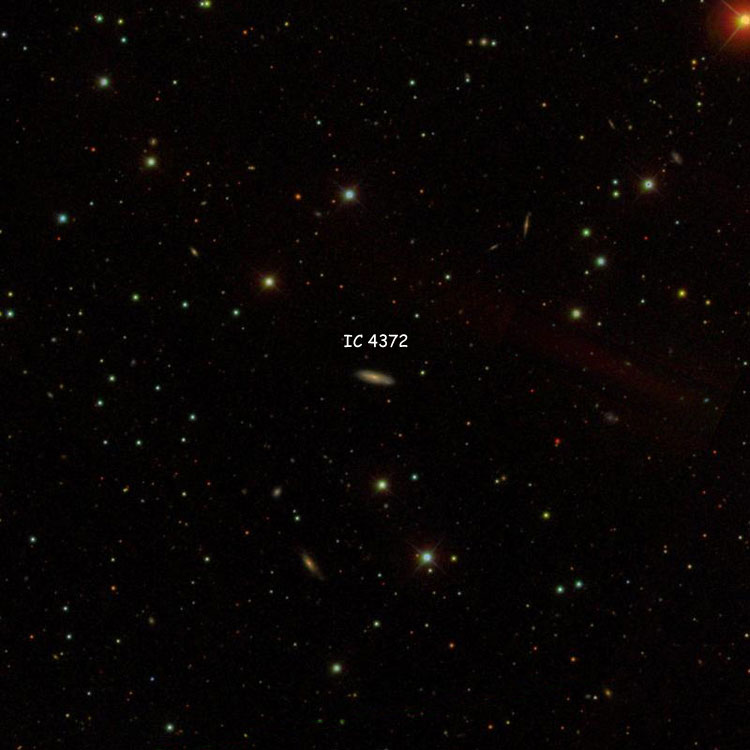 SDSS image of region near spiral galaxy IC 4372