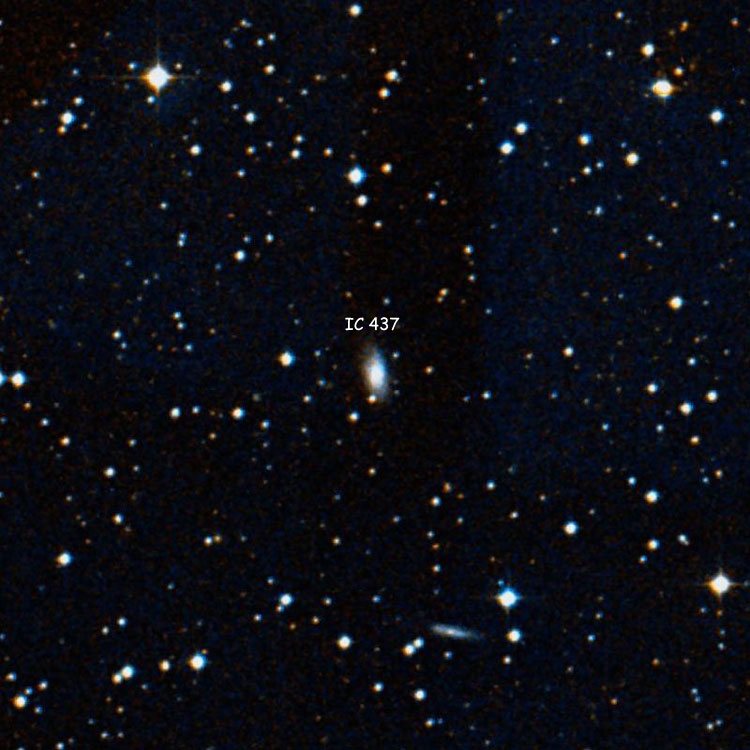 DSS image of region near spiral galaxy IC 437