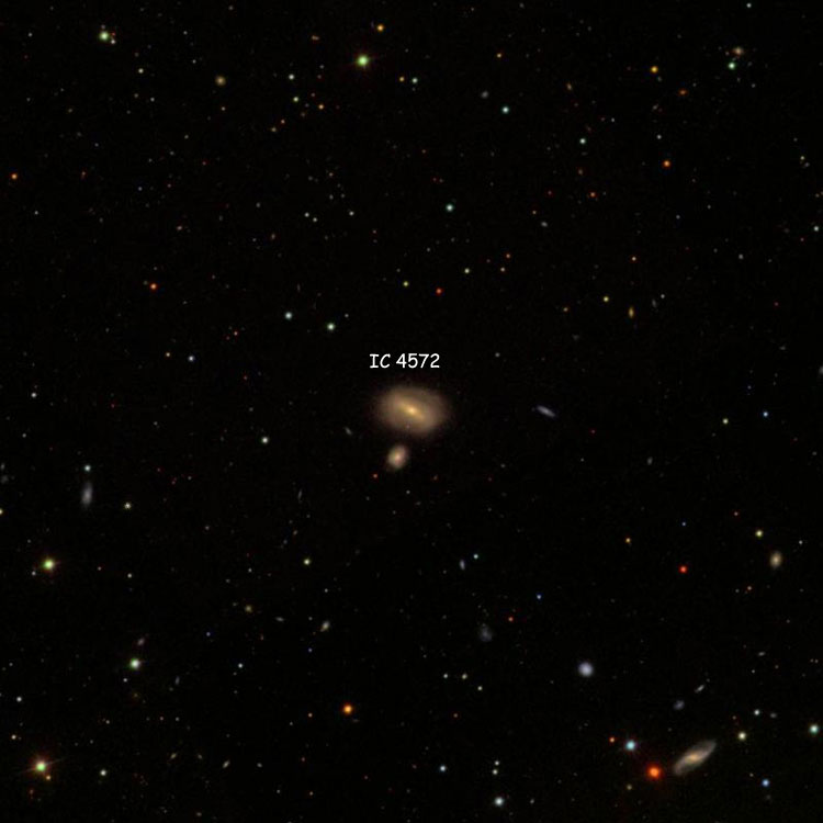 SDSS image of region near spiral galaxy IC 4572