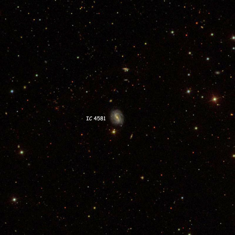 SDSS image of region near spiral galaxy IC 4581