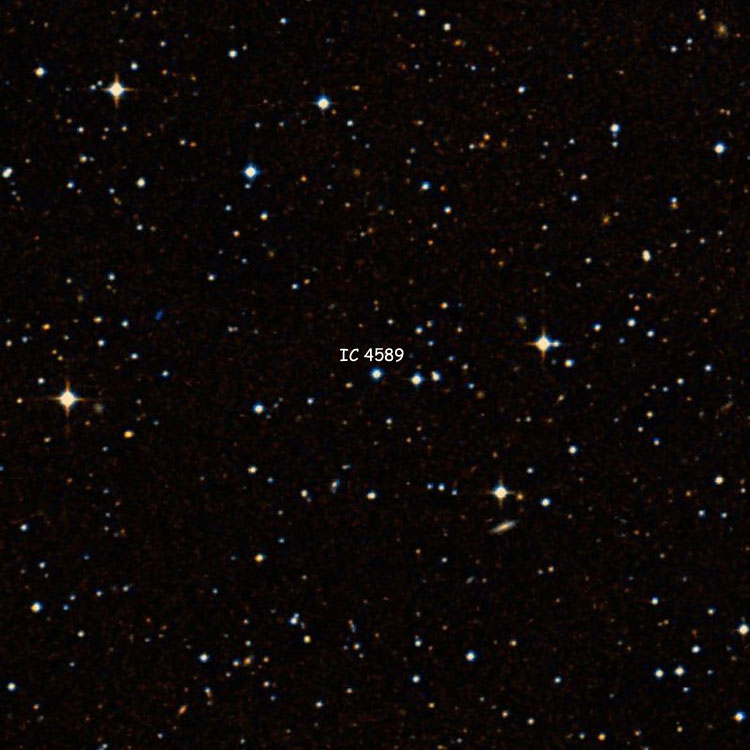 DSS image of region centered on the star listed as IC 4589