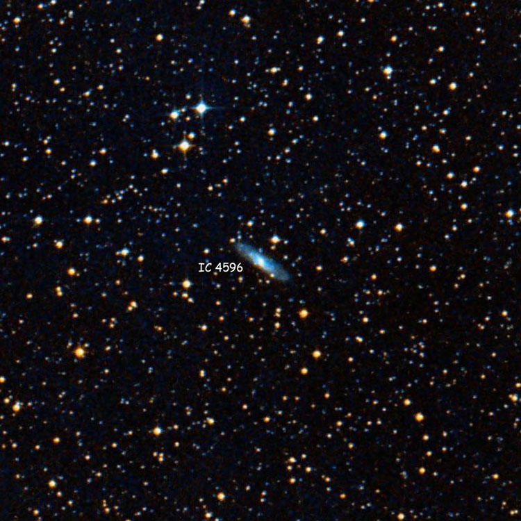 DSS image of region near spiral galaxy IC 4596