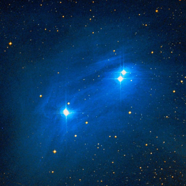 DSS image of region near the stars and reflection nebula representing IC 4601