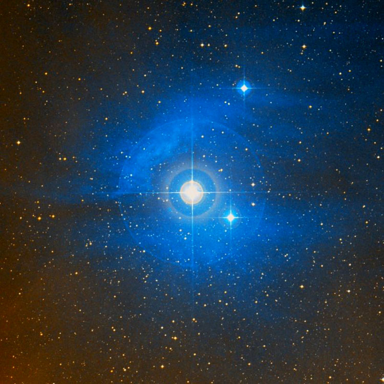 DSS image of region near 22 Scorpii, showing its associated reflection nebula, or IC 4605
