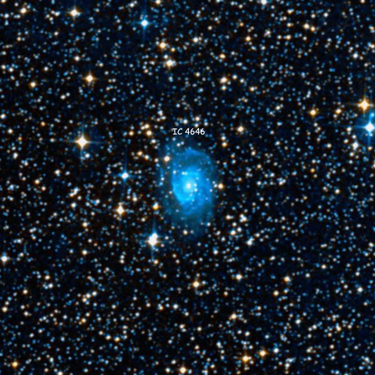 DSS image of region near spiral galaxy IC 4646