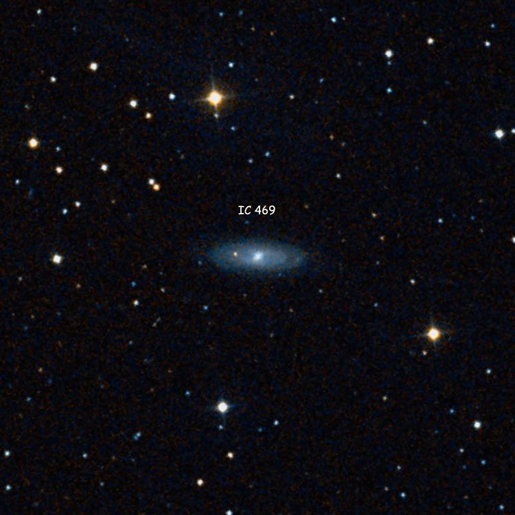DSS image of region near spiral galaxy IC 469
