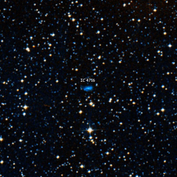 DSS image of region near spiral galaxy IC 4716